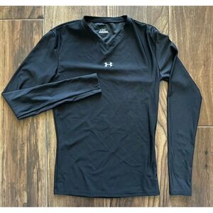 Under Armour Sports Long Sleeve Compression Shirt Women Med Black Hiking Running